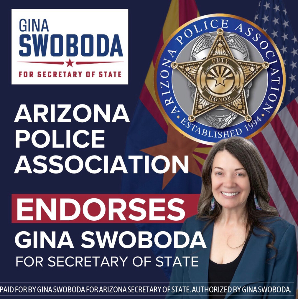 President Donald J. Trump shares an endorsement graphic for Gina Swoboda on Truth Social on 06/28/2026.