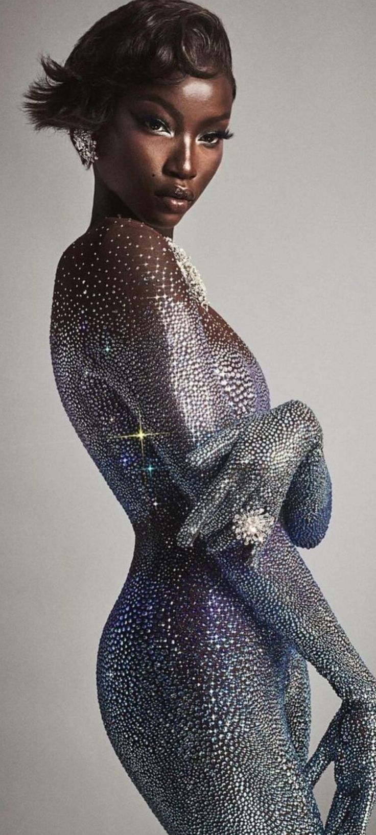 Anok Yai on the 6th of May 2024, in the Met Gala at the Metropolitan Museum of Art in New York