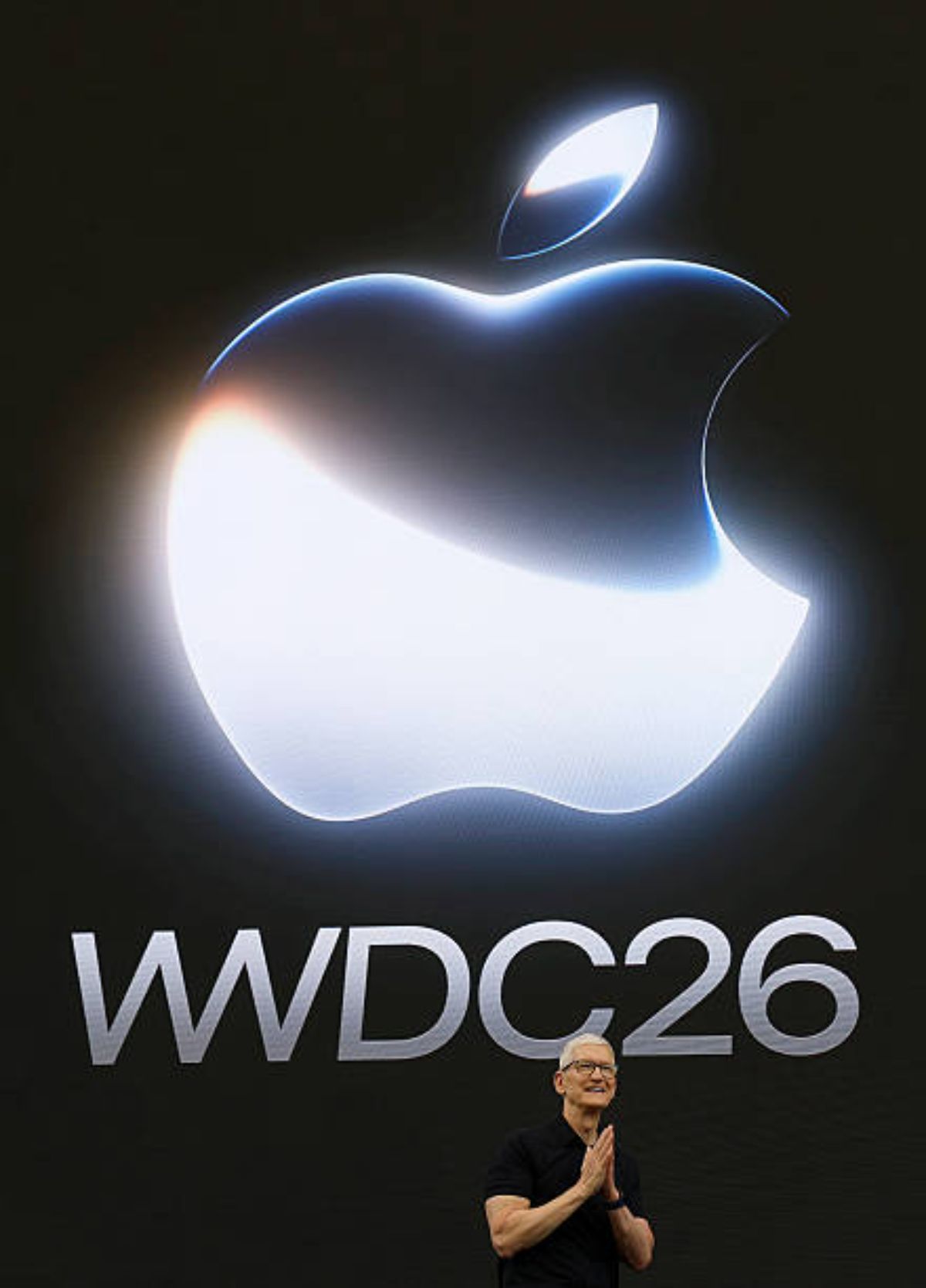 CUPERTINO, CALIFORNIA - JUNE 08: Apple CEO Tim Cook delivers the keynote address during the Apple WWDC at Apple Park on June 08, 2026 in Cupertino, California in in Apple's annual WWDC runs through June 12.(Photo by Justin Sullivan/Getty Images)