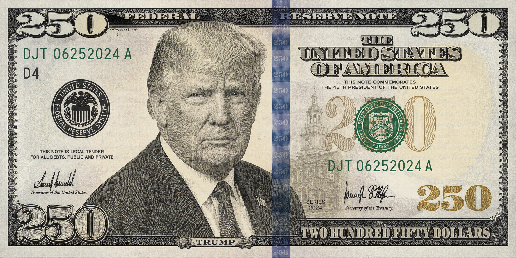 Trump Wants His Face on $250 Bill, Bypassing Tradition