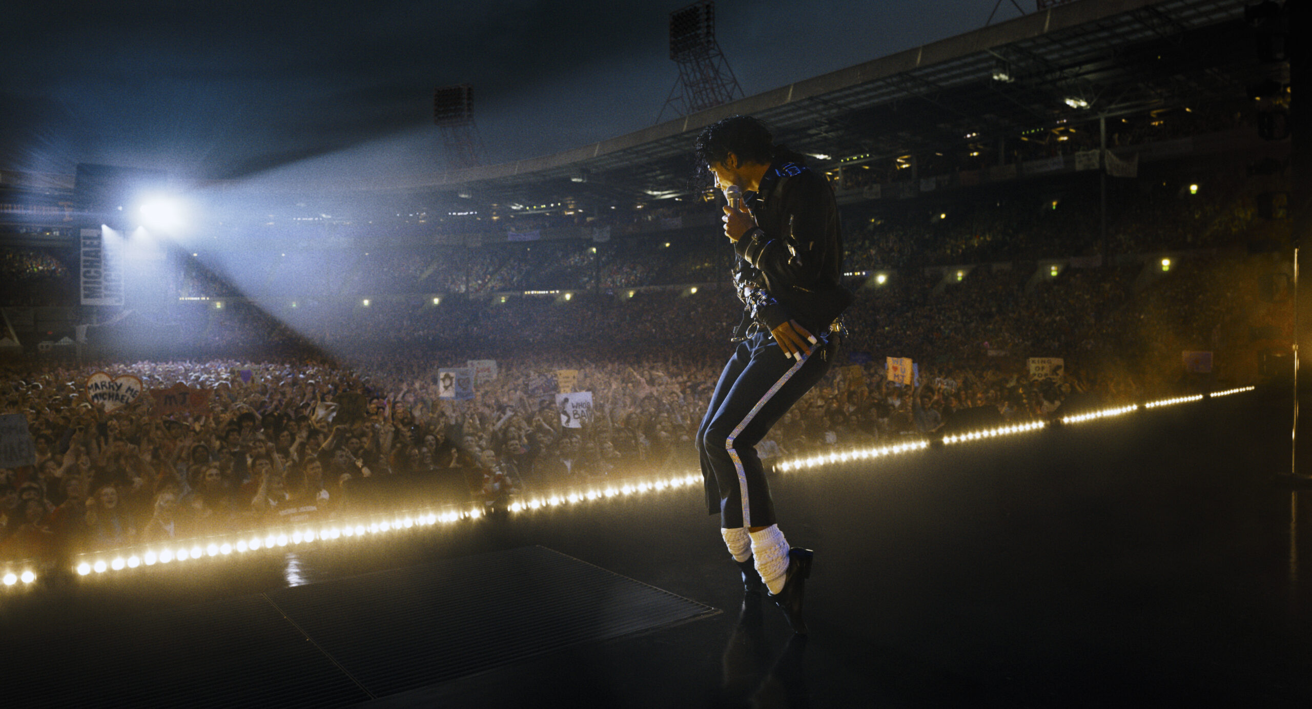 Jaafar Jackson performing as his uncle Michael Jackson in the new film "Michael". The late singer was known as "The King of Pop". (LIONSGATE /EPK TV)