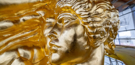 Trump shares photos of gilded sculpture restoration on Truth Social