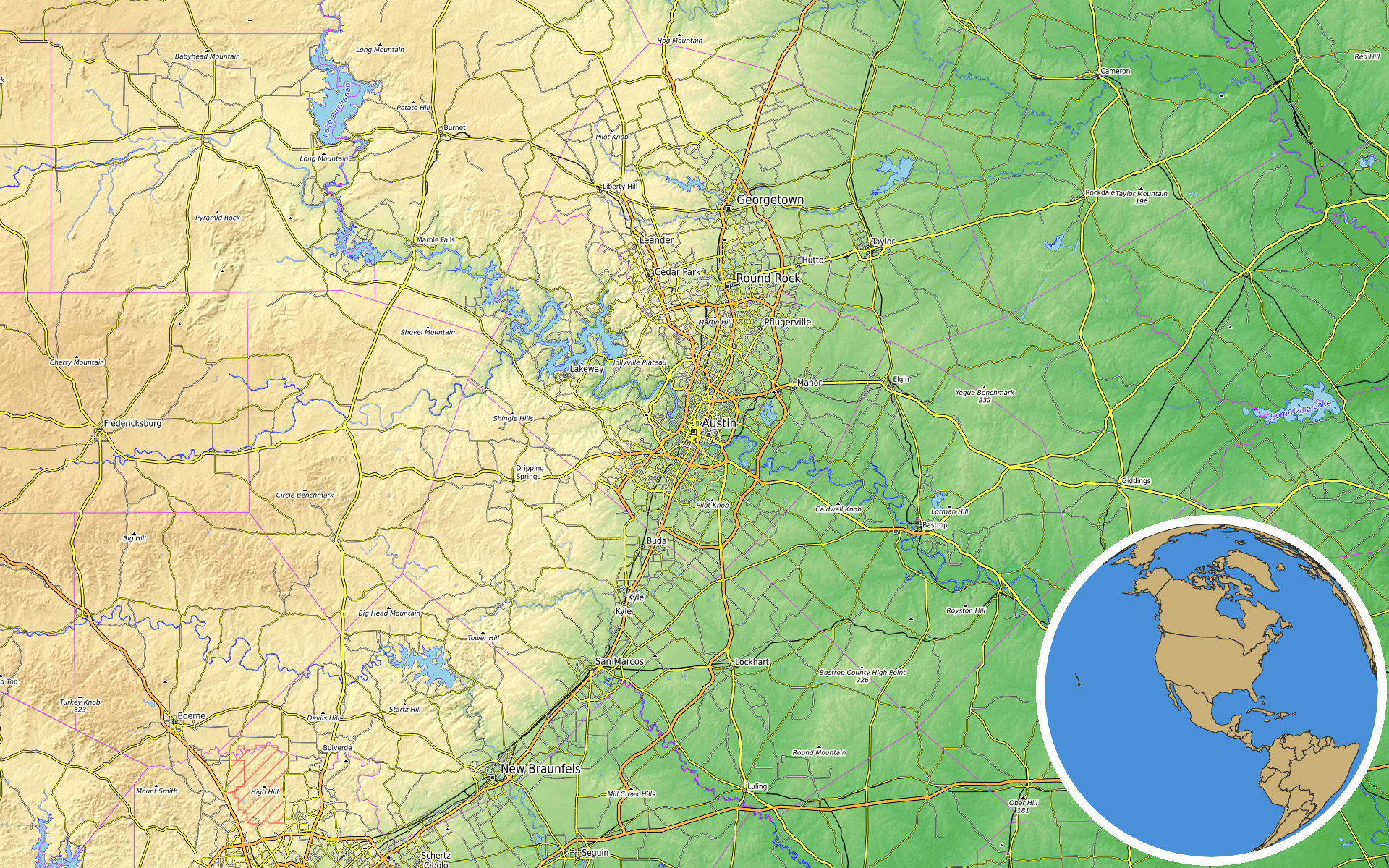 Source: OpenTopoMap / Natural Earth - Texas
Note: Map generated by NewsFindr for Texas on July 16, 2026 at 4:34 PM ET