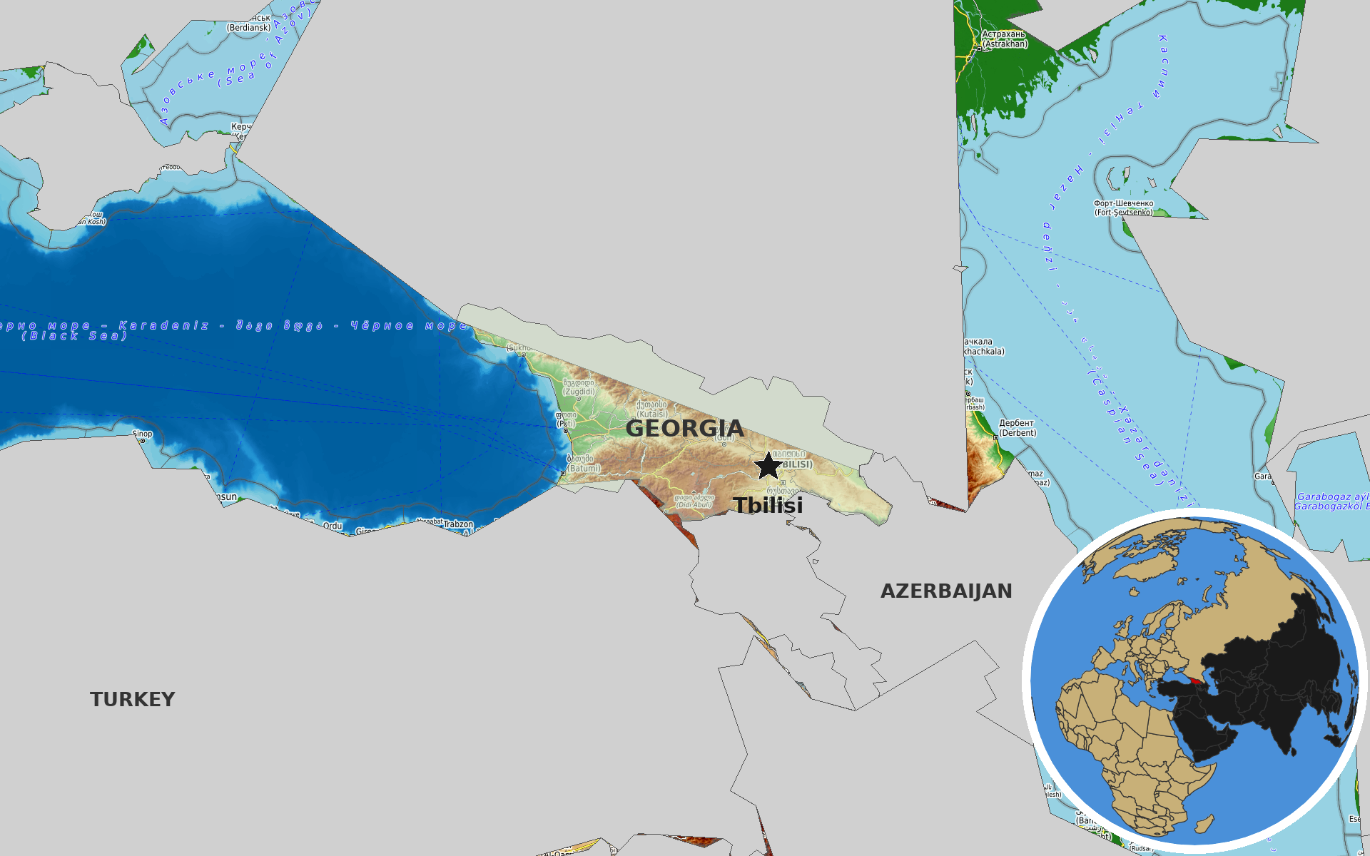 Source: OpenTopoMap / Natural Earth - Georgia
Note: Map generated by NewsFindr for Georgia on July 16, 2026 at 4:39 PM ET