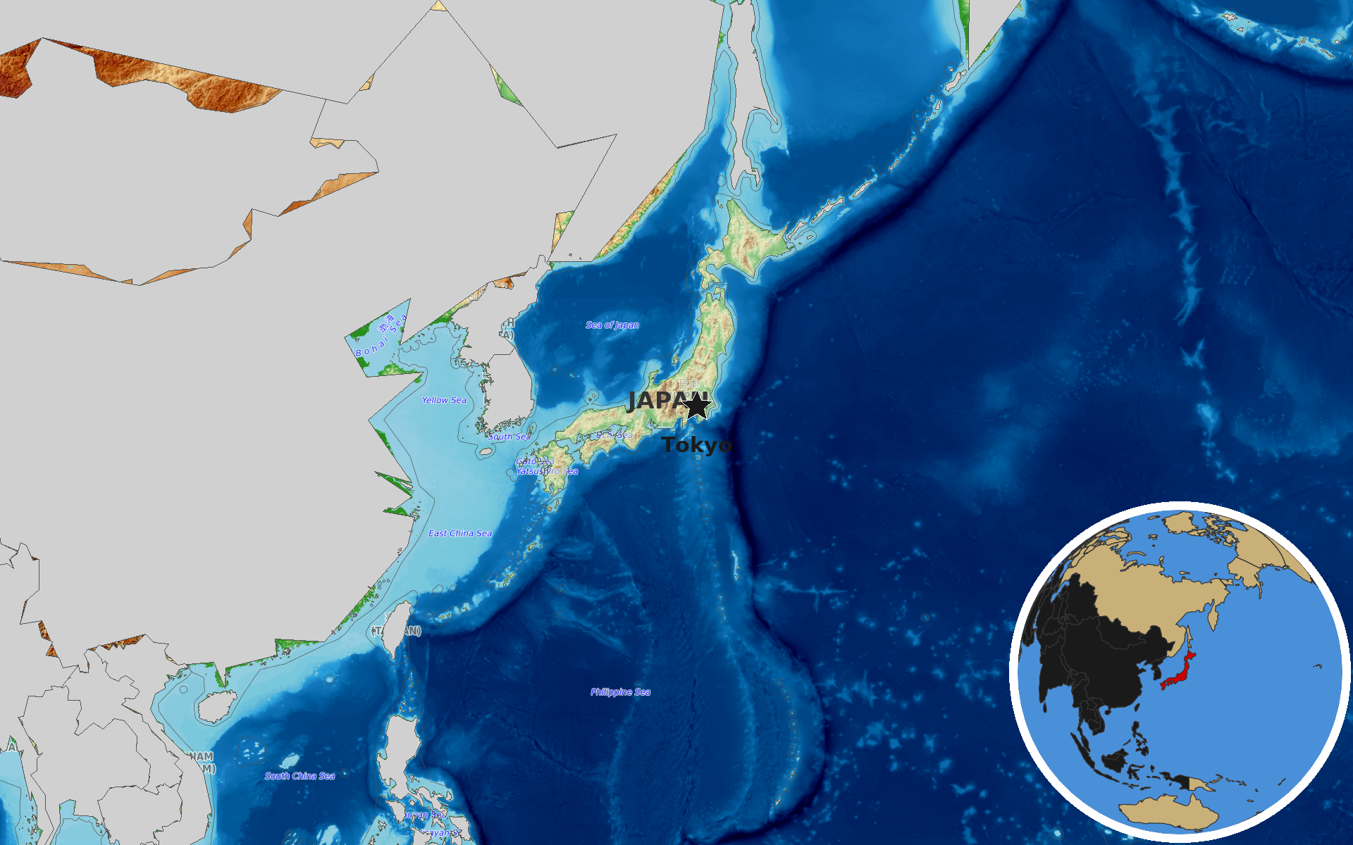 Source: OpenTopoMap / Natural Earth - Japan
Note: Map generated by NewsFindr for Japan on July 16, 2026 at 4:27 PM ET