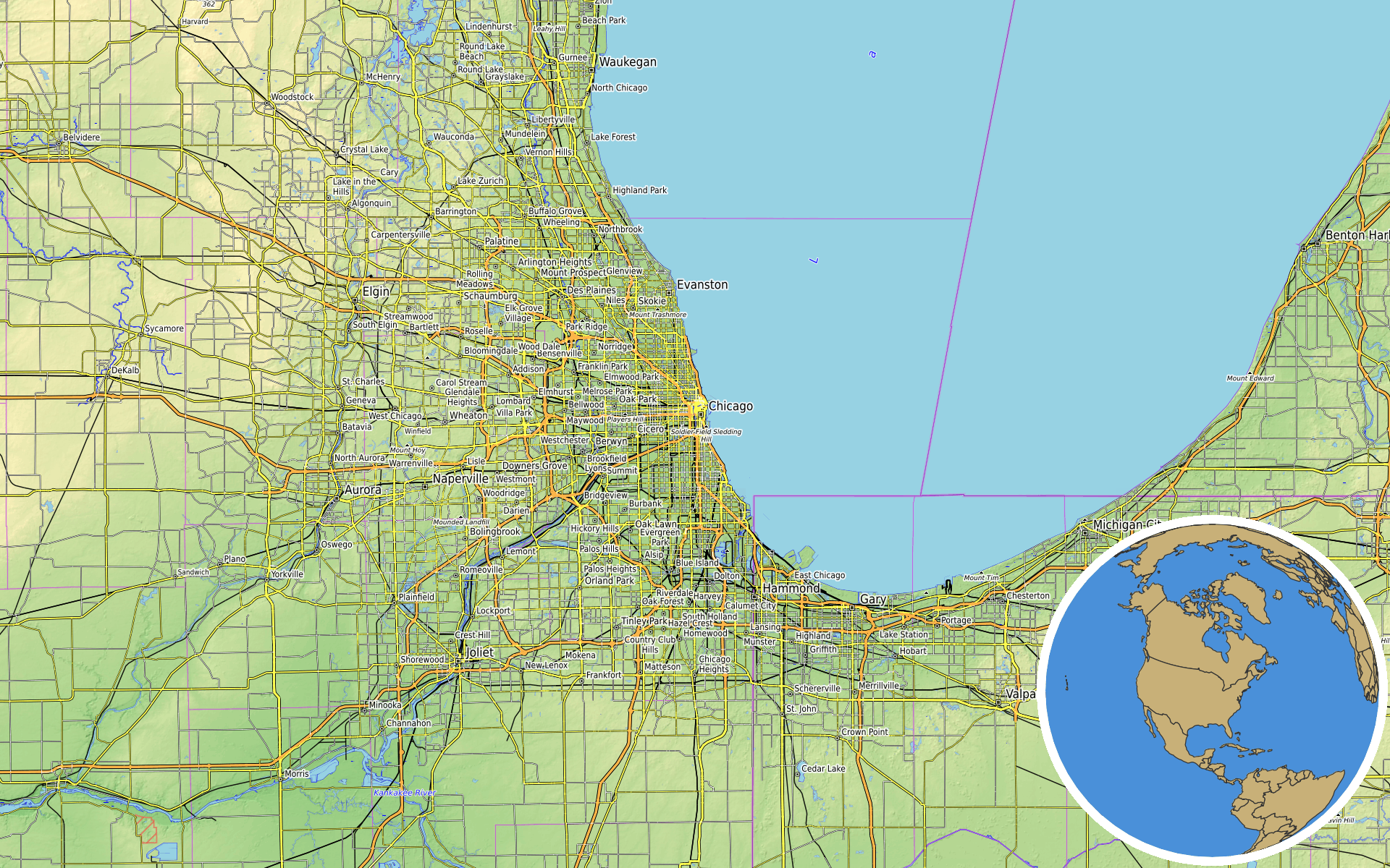 Source: OpenTopoMap / Natural Earth - Chicago, Illinois
Note: Map generated by NewsFindr for Chicago, Illinois on July 10, 2026 at 3:28 PM EST