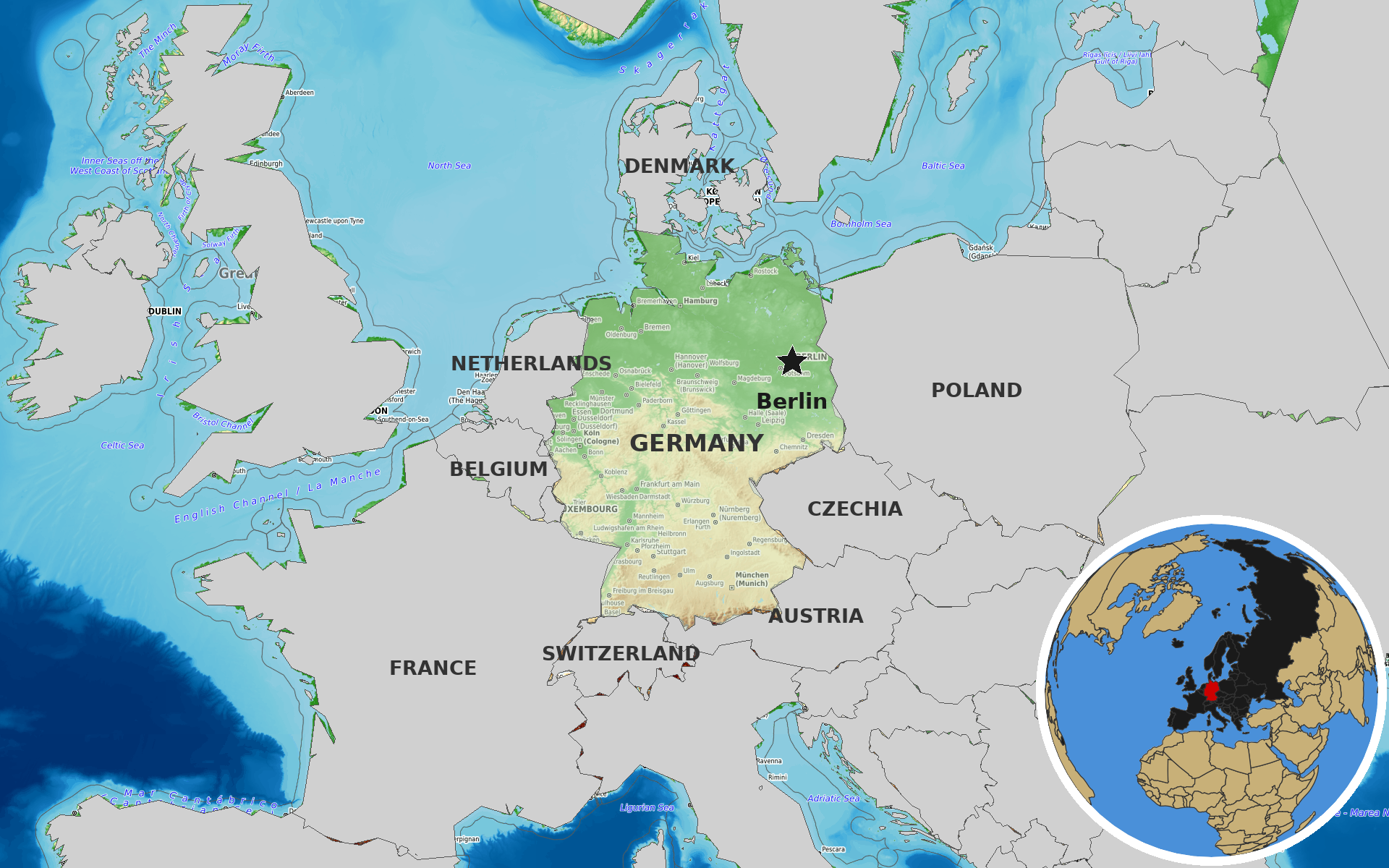 Source: OpenTopoMap / Natural Earth - Germany
Note: Map generated by NewsFindr for Germany on July 5, 2026 at 10:20 PM EST