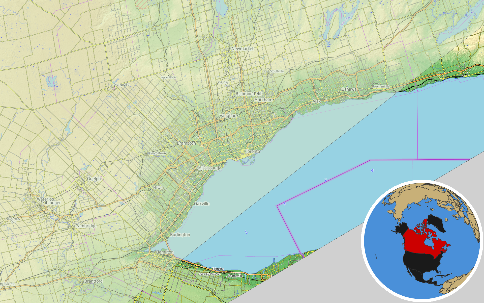 OpenTopoMap / Natural Earth - Canada
