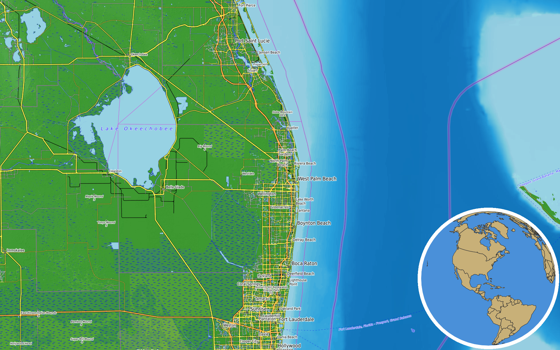 Source: OpenTopoMap / Natural Earth - West Palm Beach, Florida
Note: Map generated by NewsFindr for West Palm Beach, Florida on July 15, 2026 at 7:40 AM ET