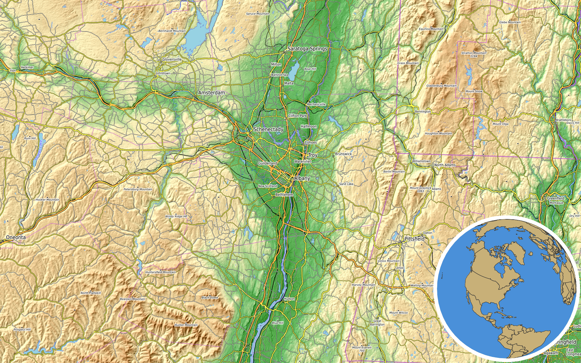 Source: OpenTopoMap / Natural Earth - New York
Note: Map generated by NewsFindr for New York on July 10, 2026 at 3:30 PM EST