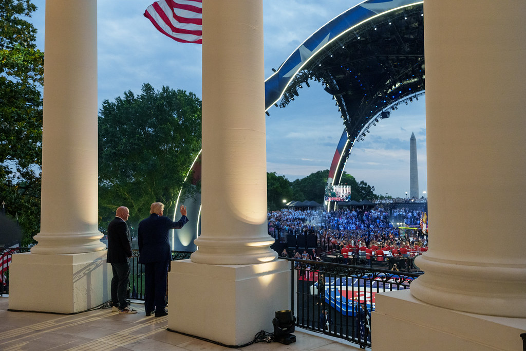 President Donald J. Trump takes an honorary lap at the National Mall in Washington D.C.