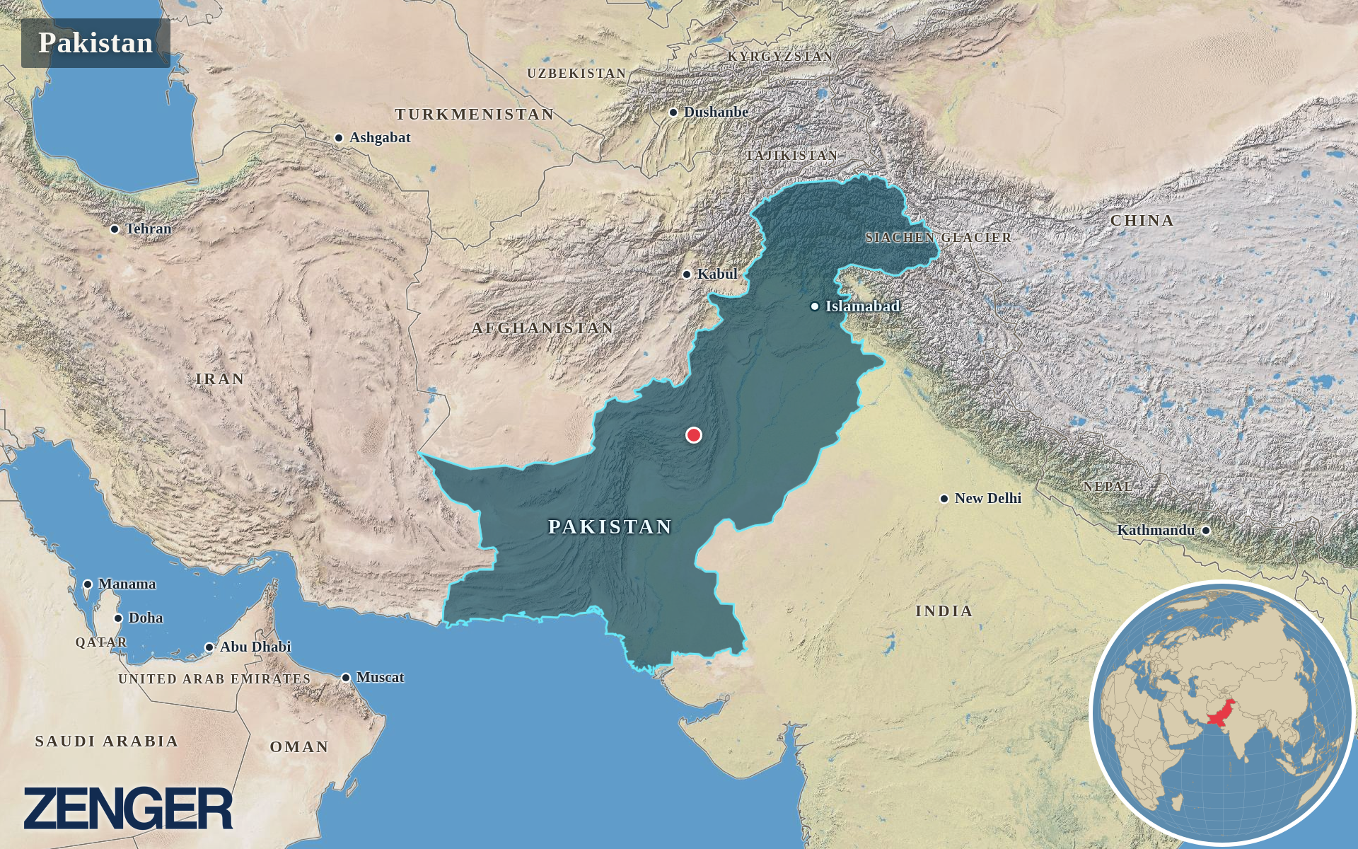 Protomaps / Natural Earth - Pakistan