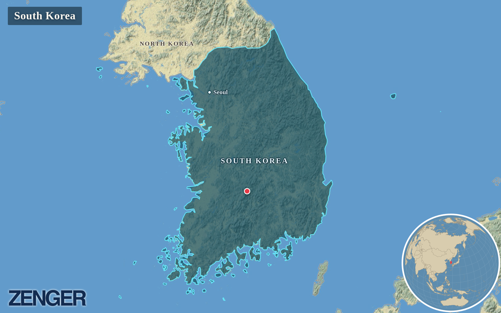 Protomaps / Natural Earth - South Korea