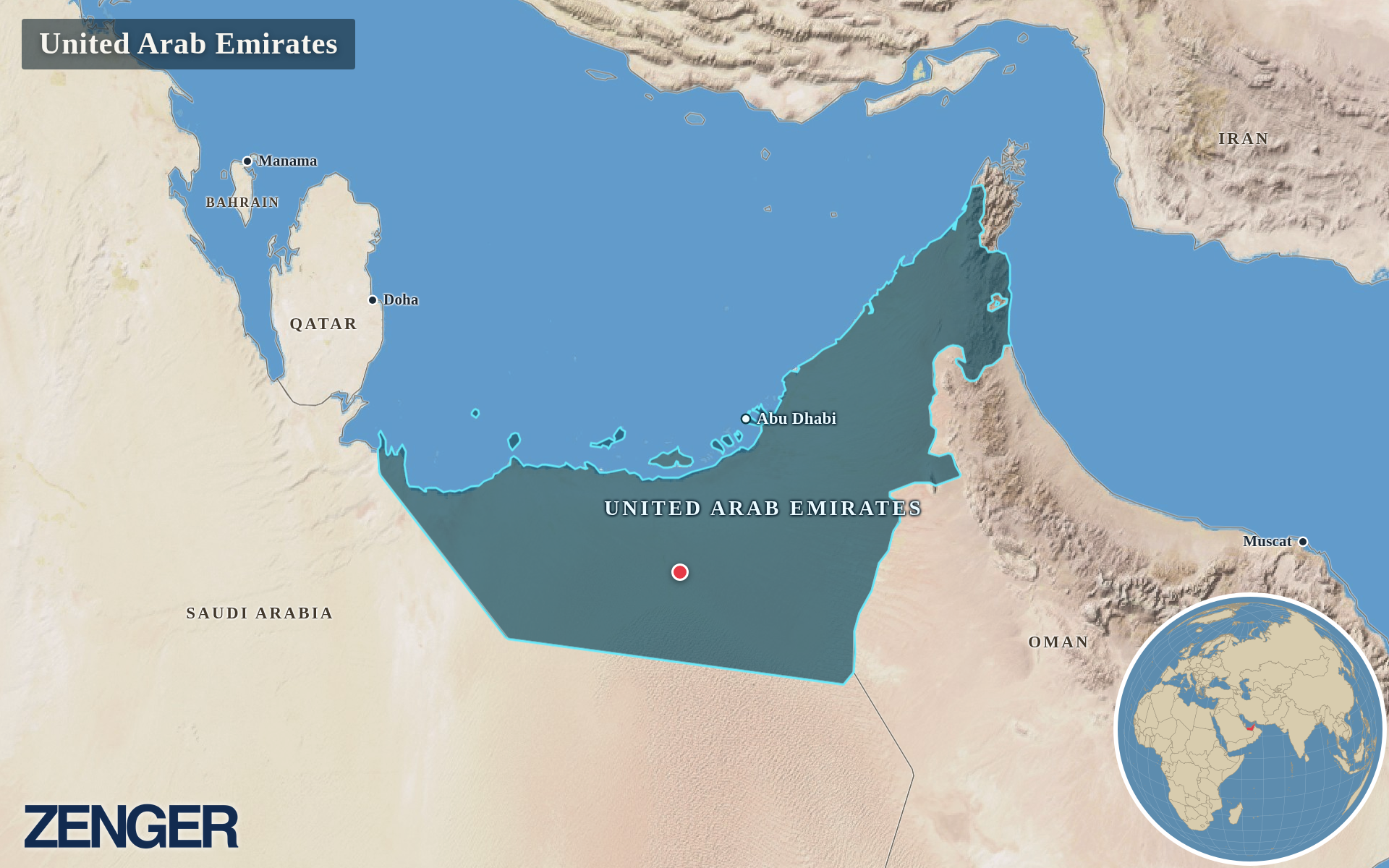 Protomaps / Natural Earth - United Arab Emirates