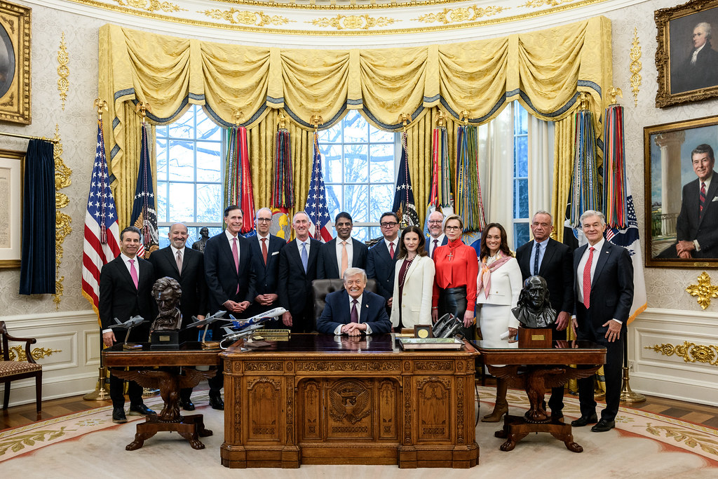President Donald J. Trump hails a record decline in U.S.