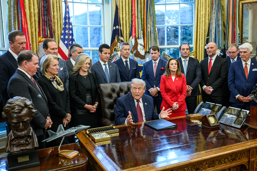 President Donald J. Trump touts a 17% jump in tax refunds at Washington D.C.