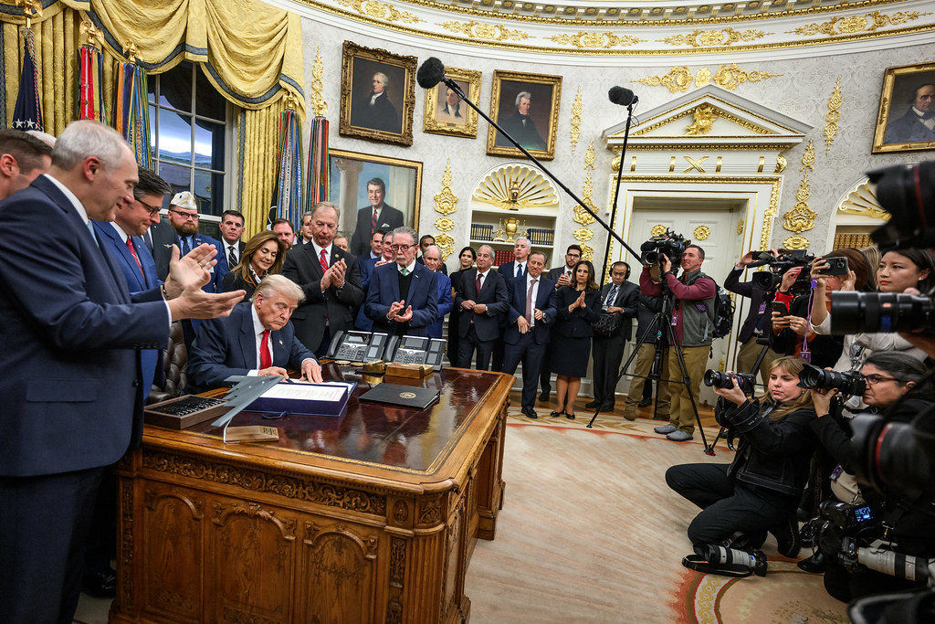 President Donald J. Trump posed at Washington D.C.