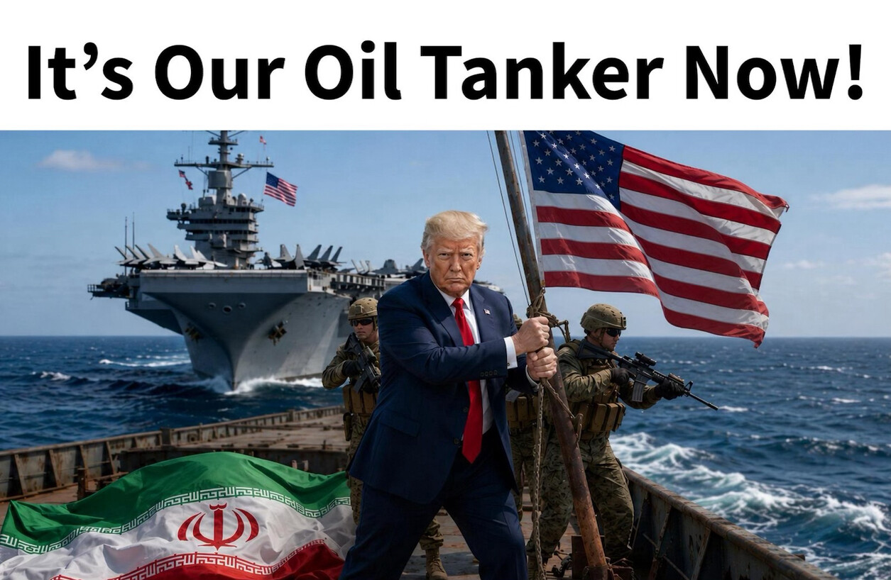 President Donald J. Trump posted an AI-generated image depicting himself aboard a naval vessel on Truth Social on 08/14/2026.