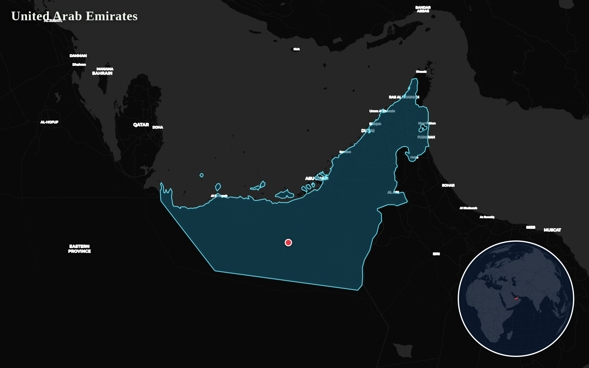 Protomaps / Natural Earth - United Arab Emirates