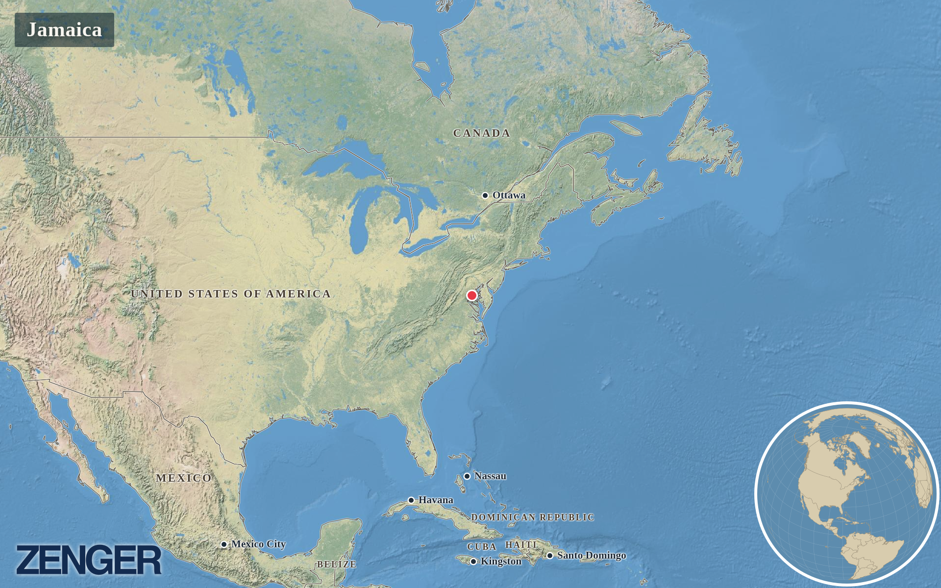 Protomaps / Natural Earth - Jamaica