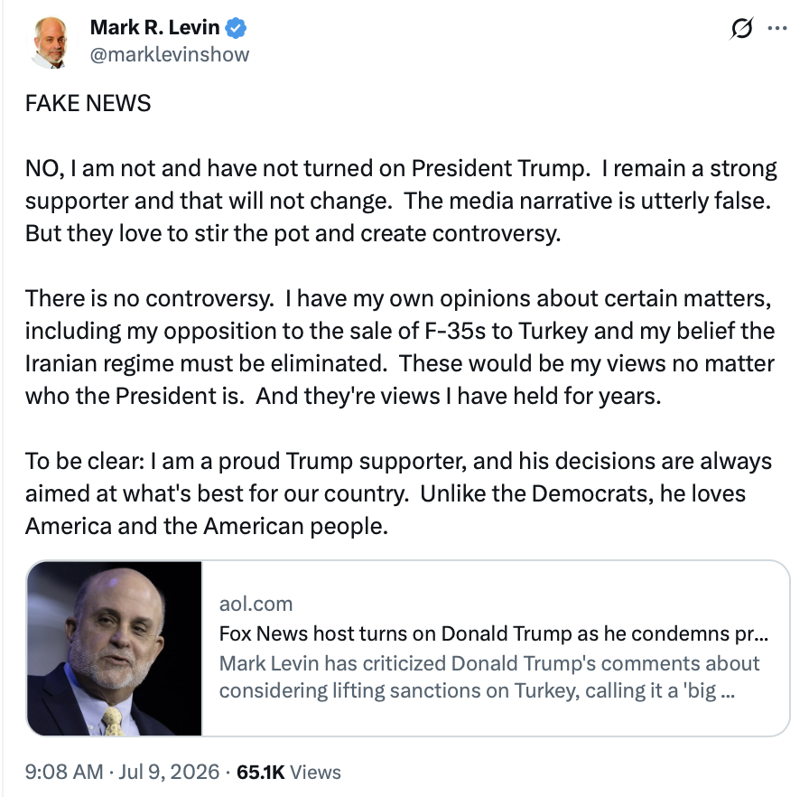 President Donald J. Trump posted an image on Truth Social at Washington D.C.