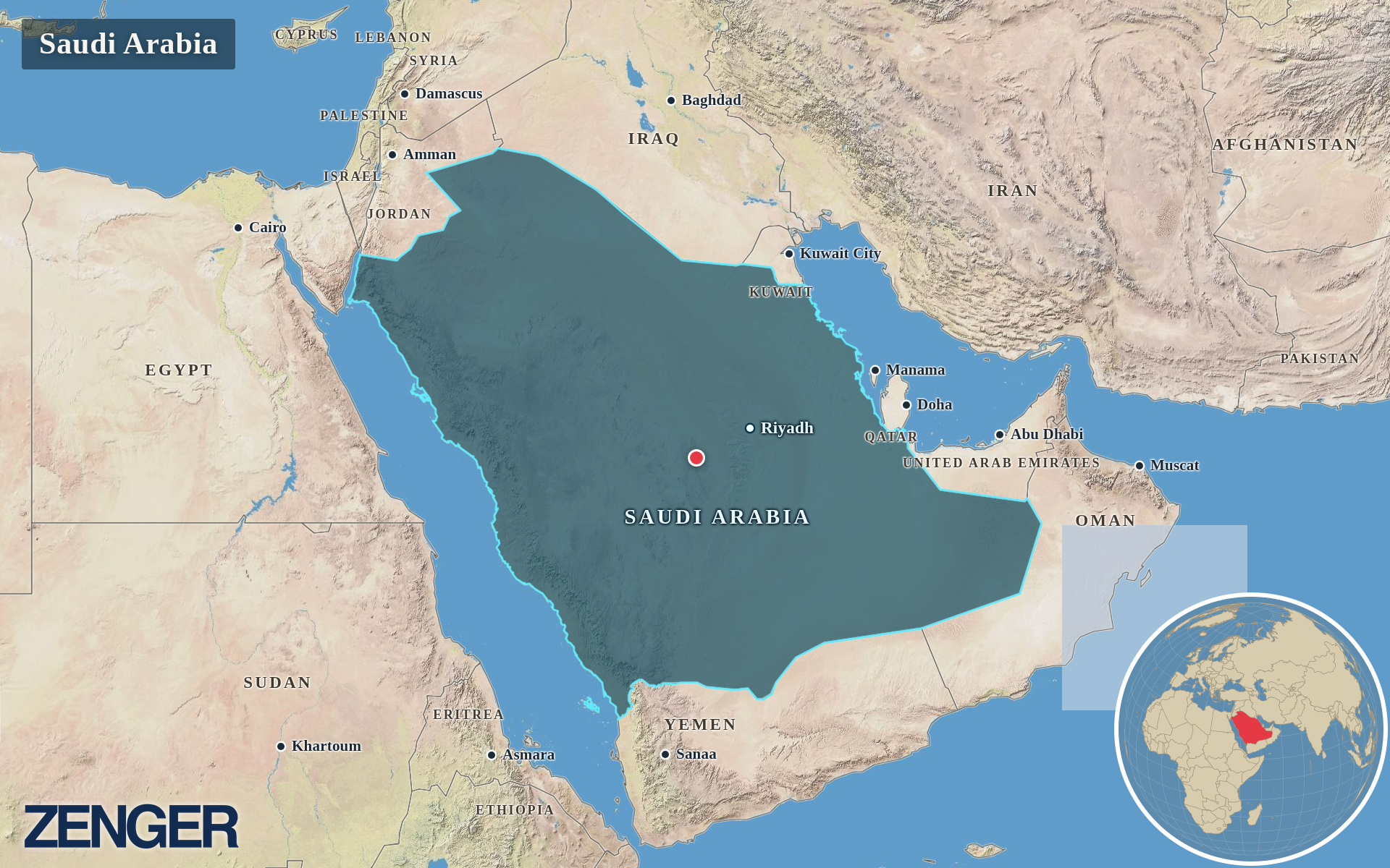 Protomaps / Natural Earth - Saudi Arabia