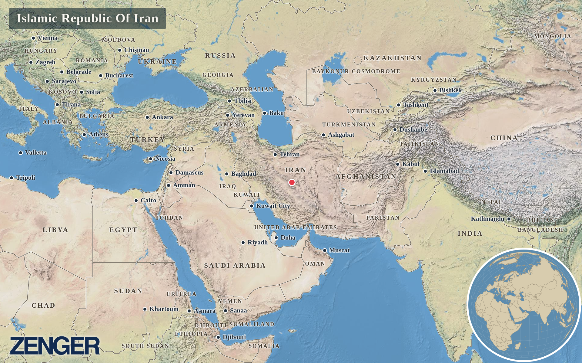 Protomaps / Natural Earth - Islamic Republic Of Iran