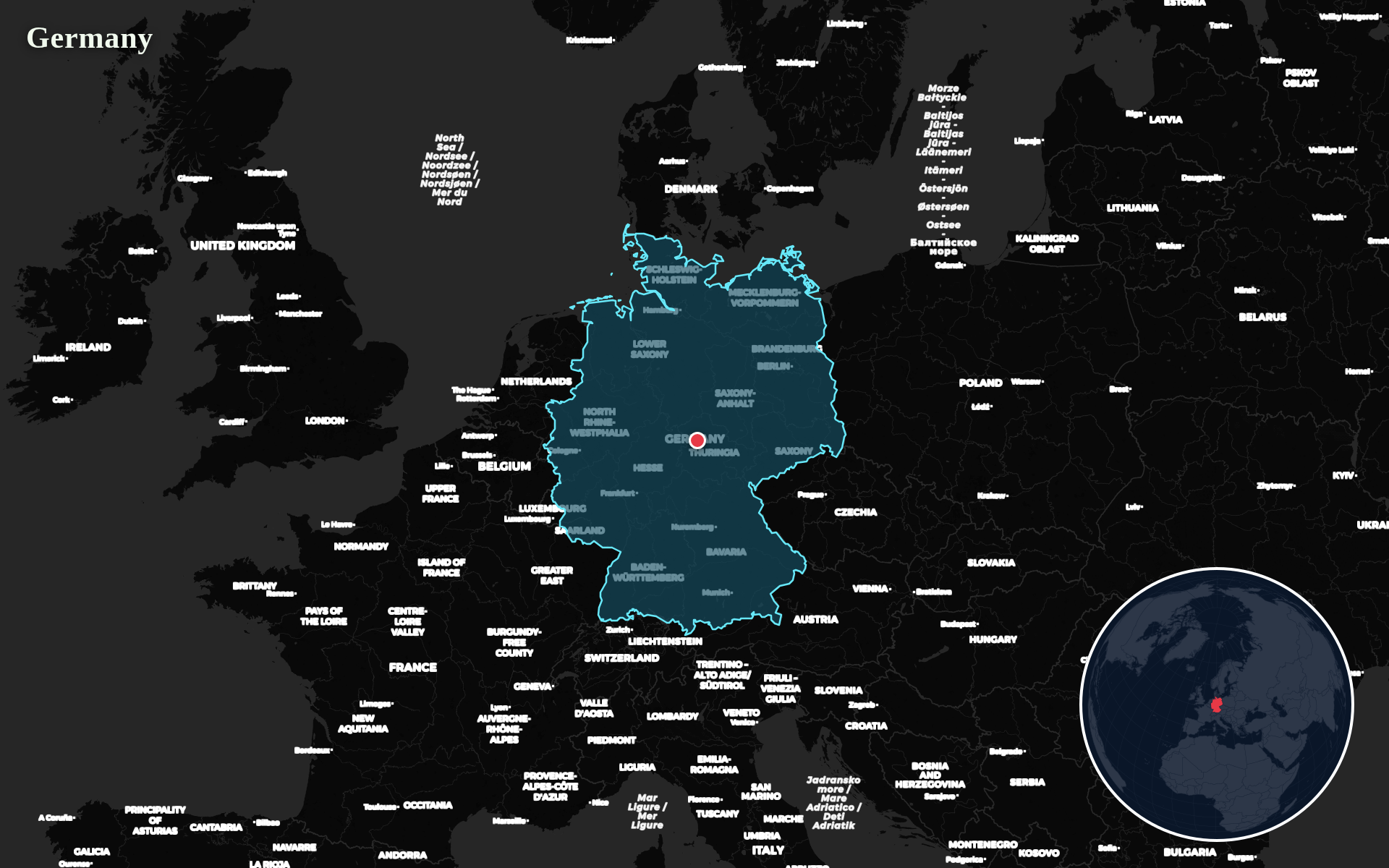 Protomaps / Natural Earth - Germany