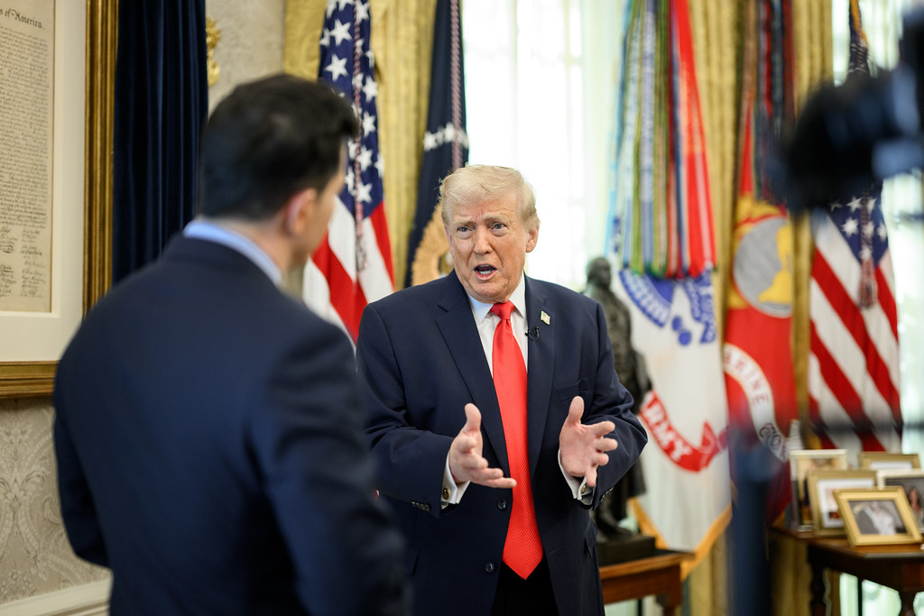President Donald J. Trump promoted a report at Washington D.C.