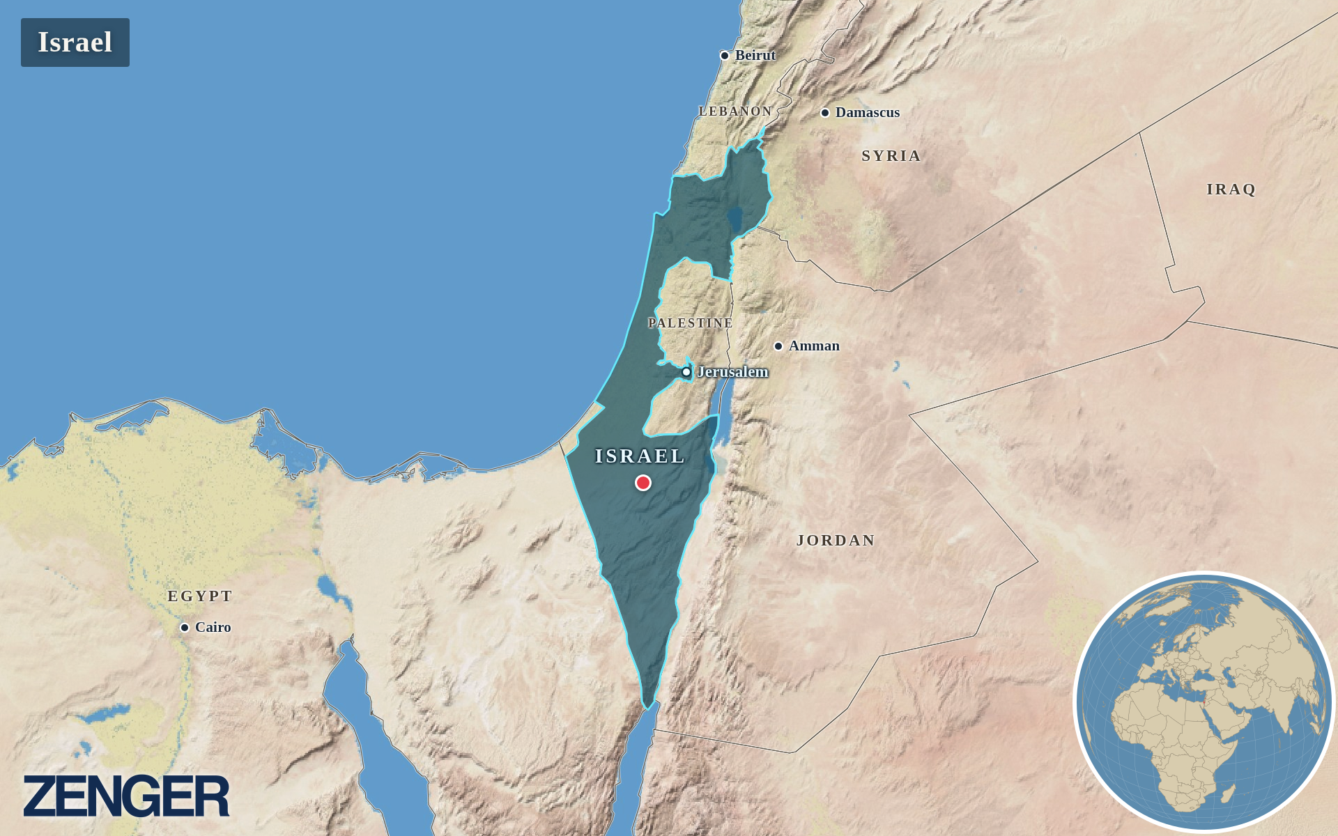 Protomaps / Natural Earth - Israel