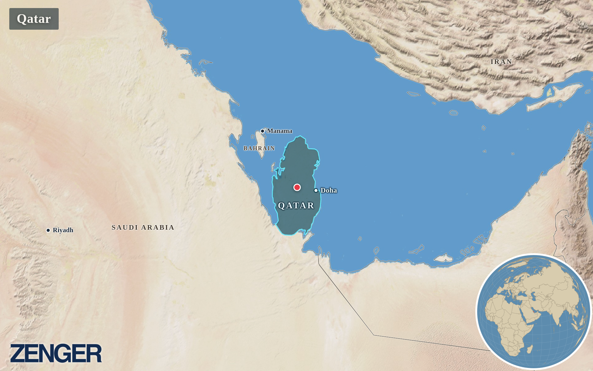 Protomaps / Natural Earth - Qatar