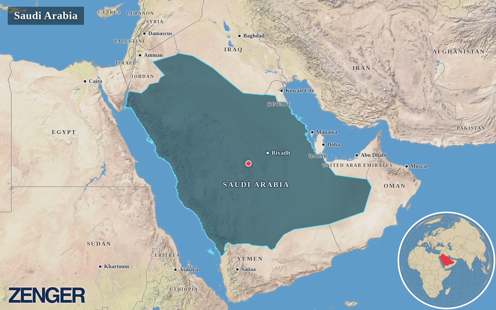 Protomaps / Natural Earth - Saudi Arabia