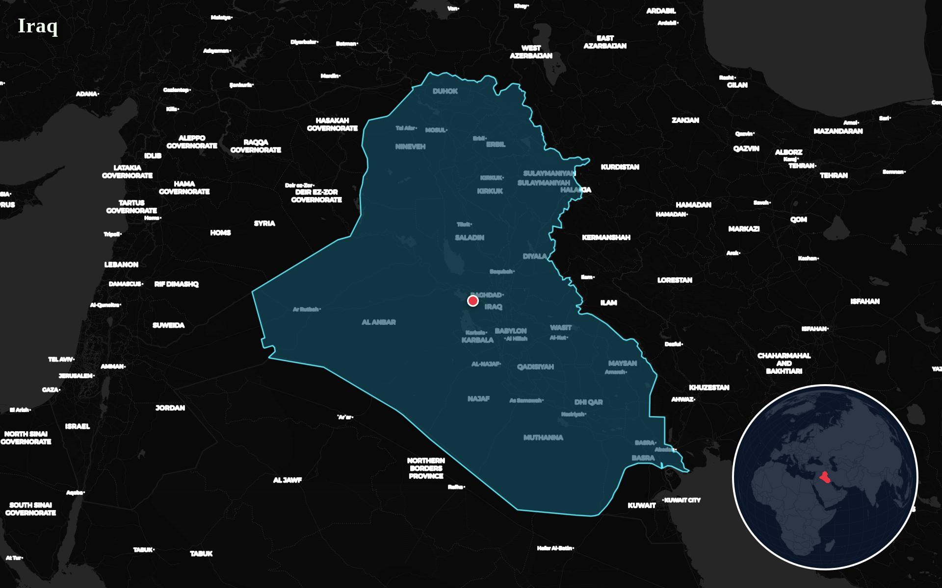 Protomaps / Natural Earth - Iraq