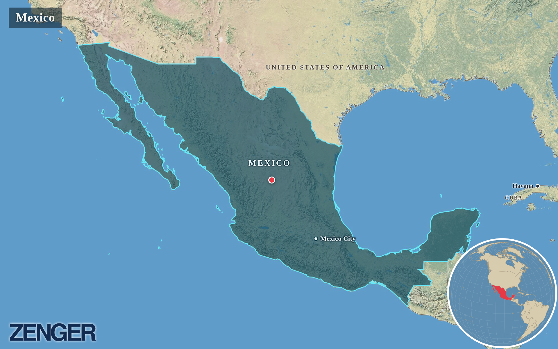 Protomaps / Natural Earth - Mexico