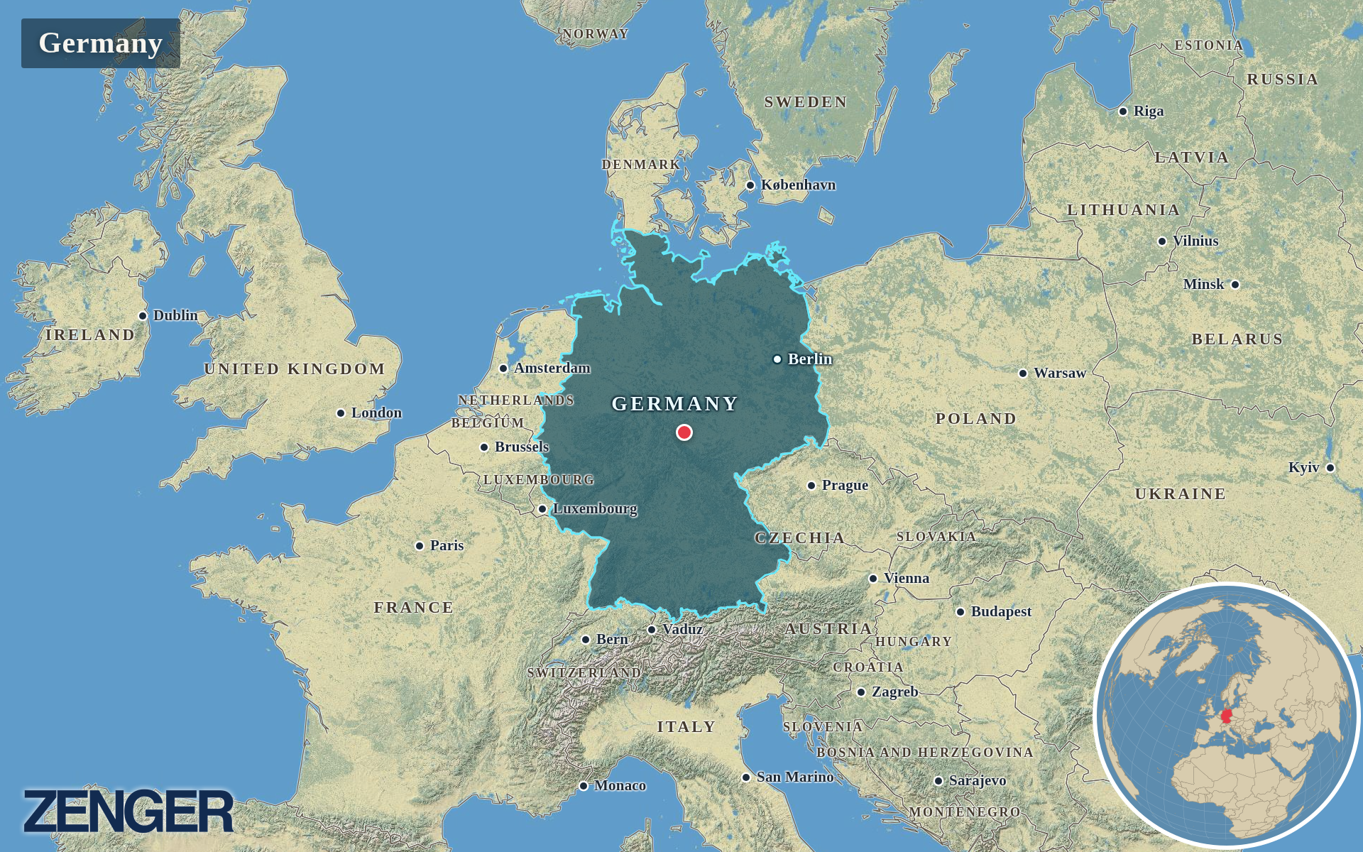 Protomaps / Natural Earth - Germany