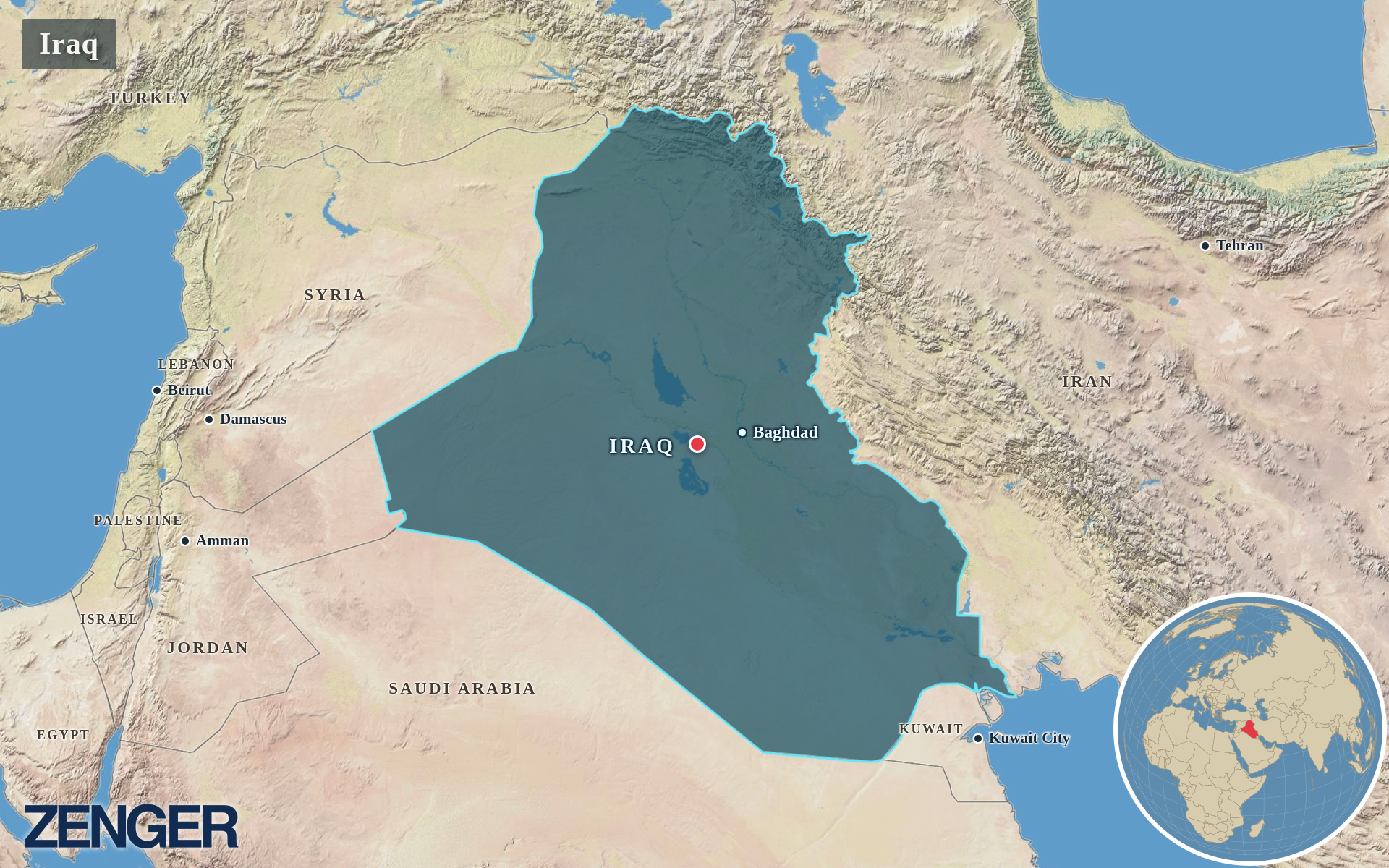 Protomaps / Natural Earth - Iraq