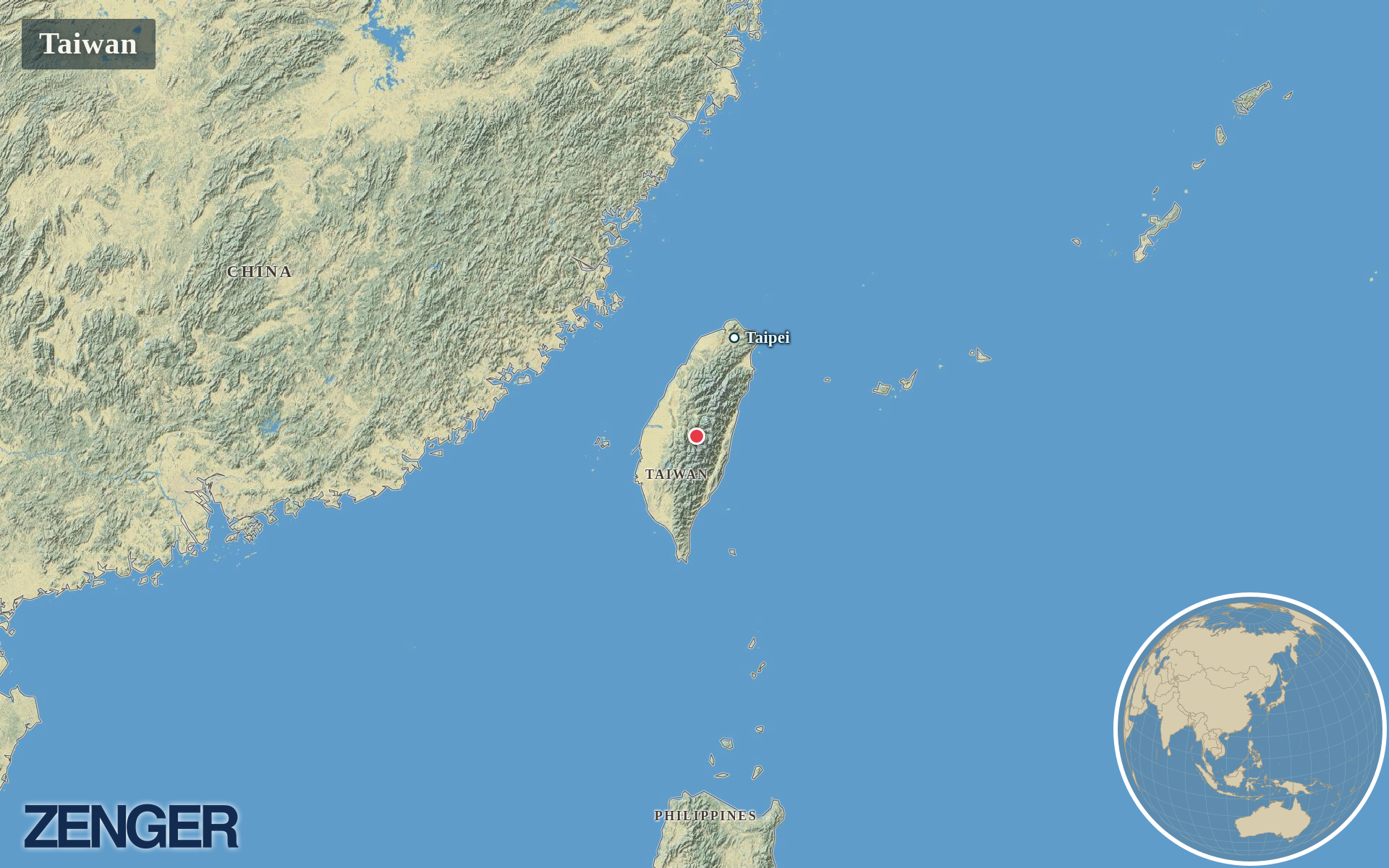 Protomaps / Natural Earth - Taiwan