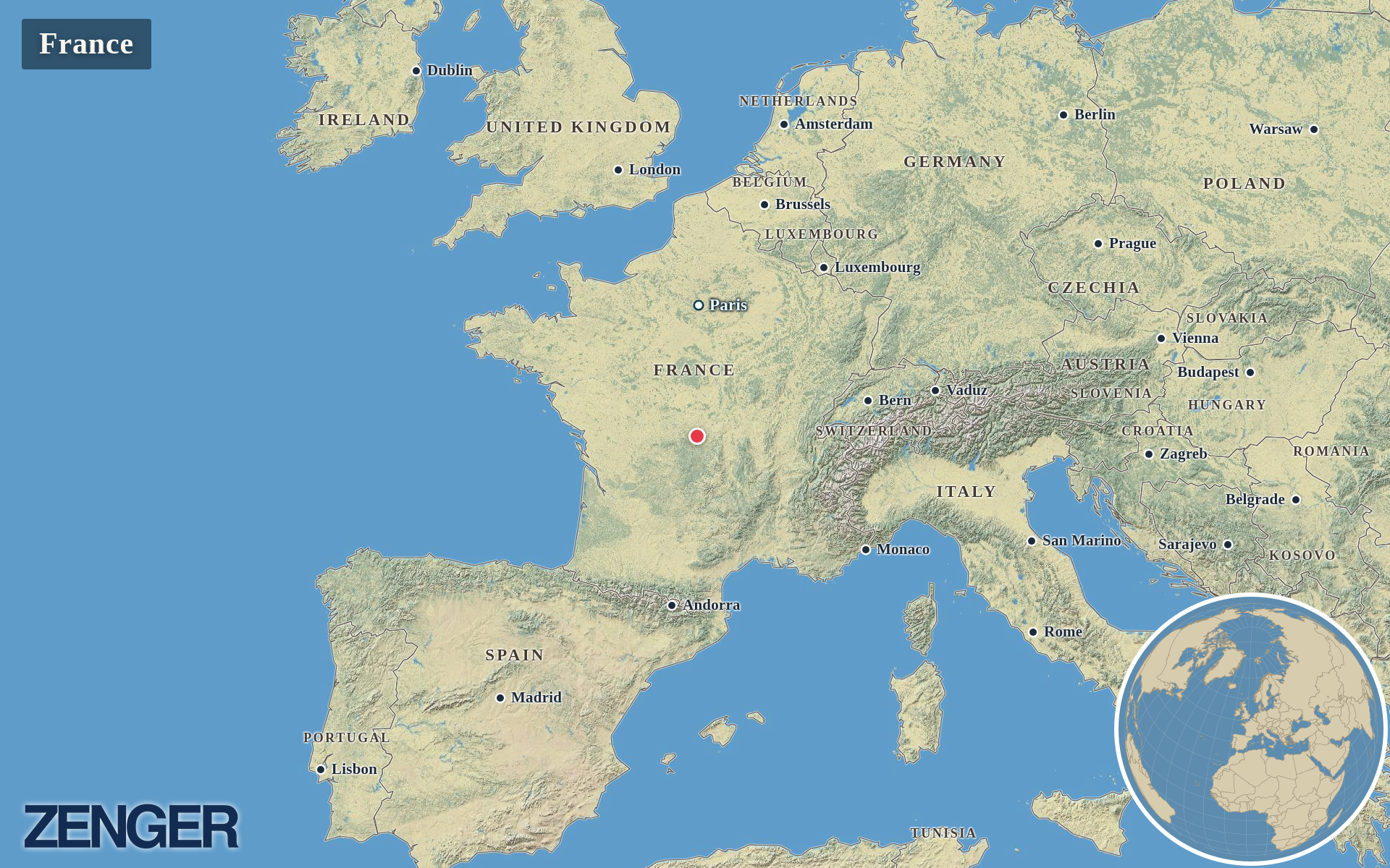 Protomaps / Natural Earth - France