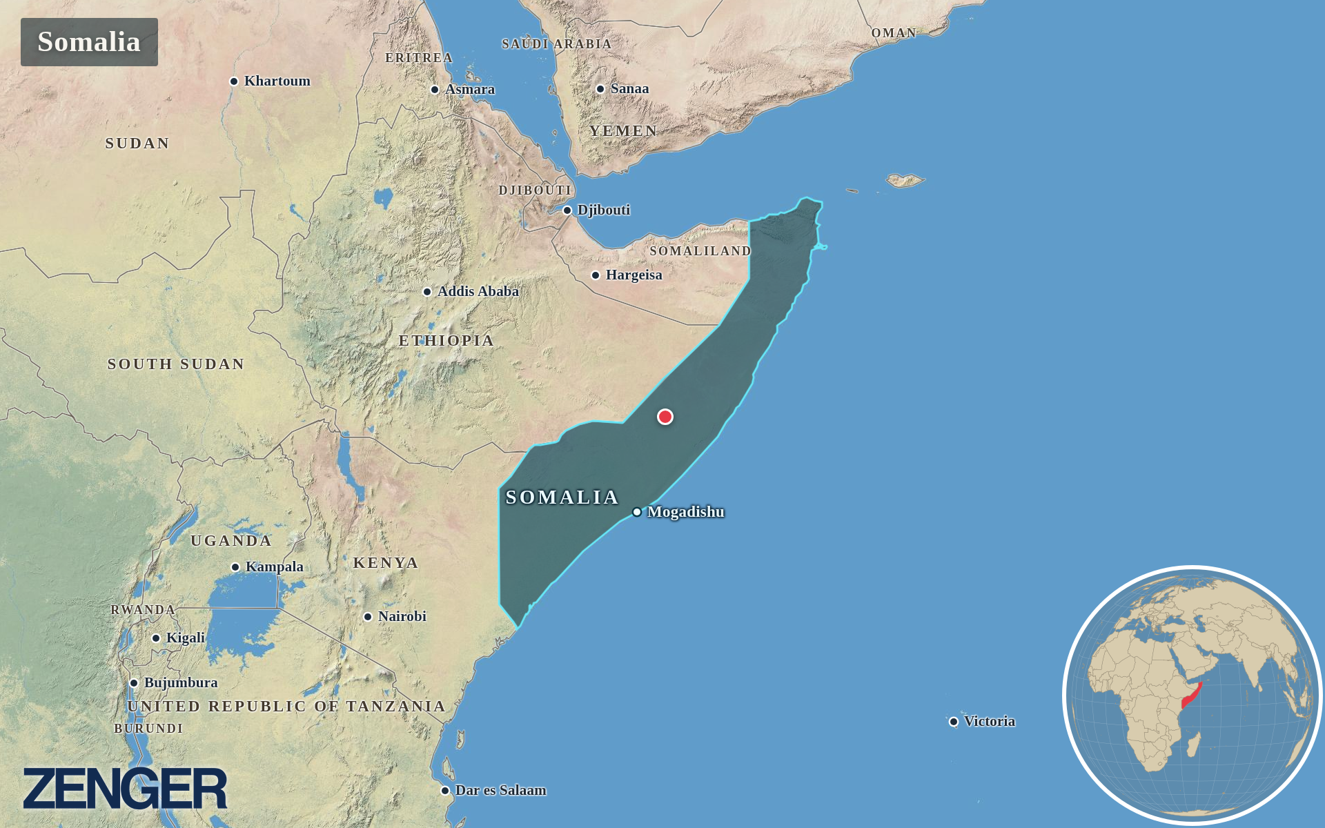 Protomaps / Natural Earth - Somalia